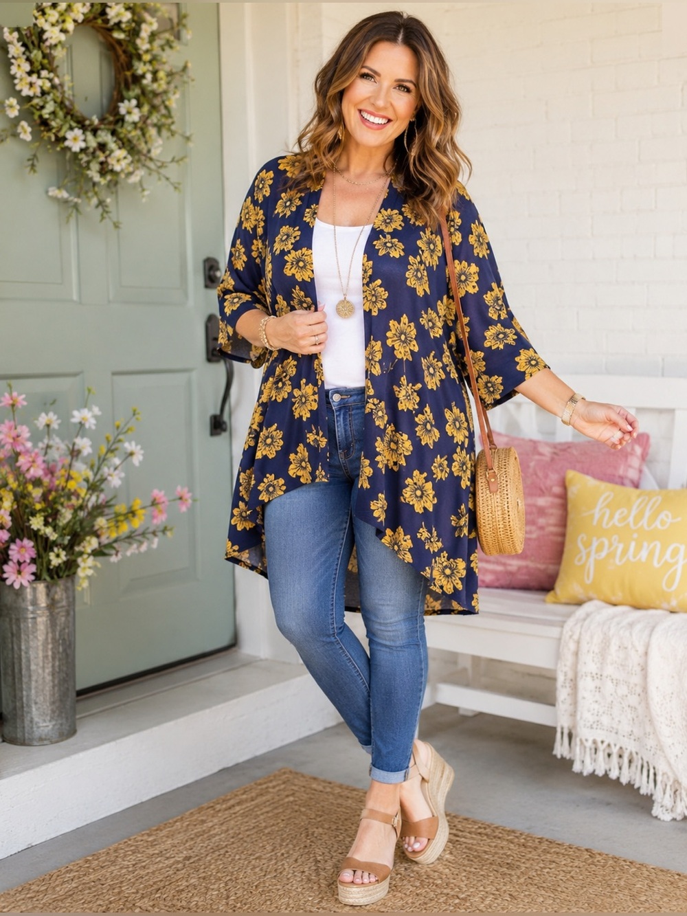 LULAROE Lindsay Kimono EUC